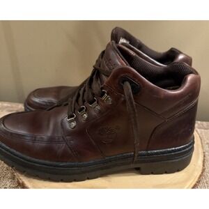 Timberland US Men's Size 10M mahogany Leather Chukka‎ Lace Boots Style 69035